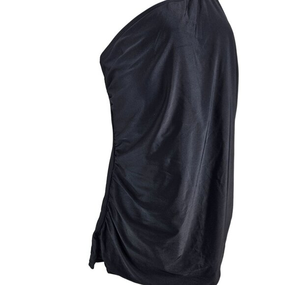 Tempt Me Womens One Shoulder Black Swimsuit Set Plus Size 20W Beach Pool - Picture 5 of 10